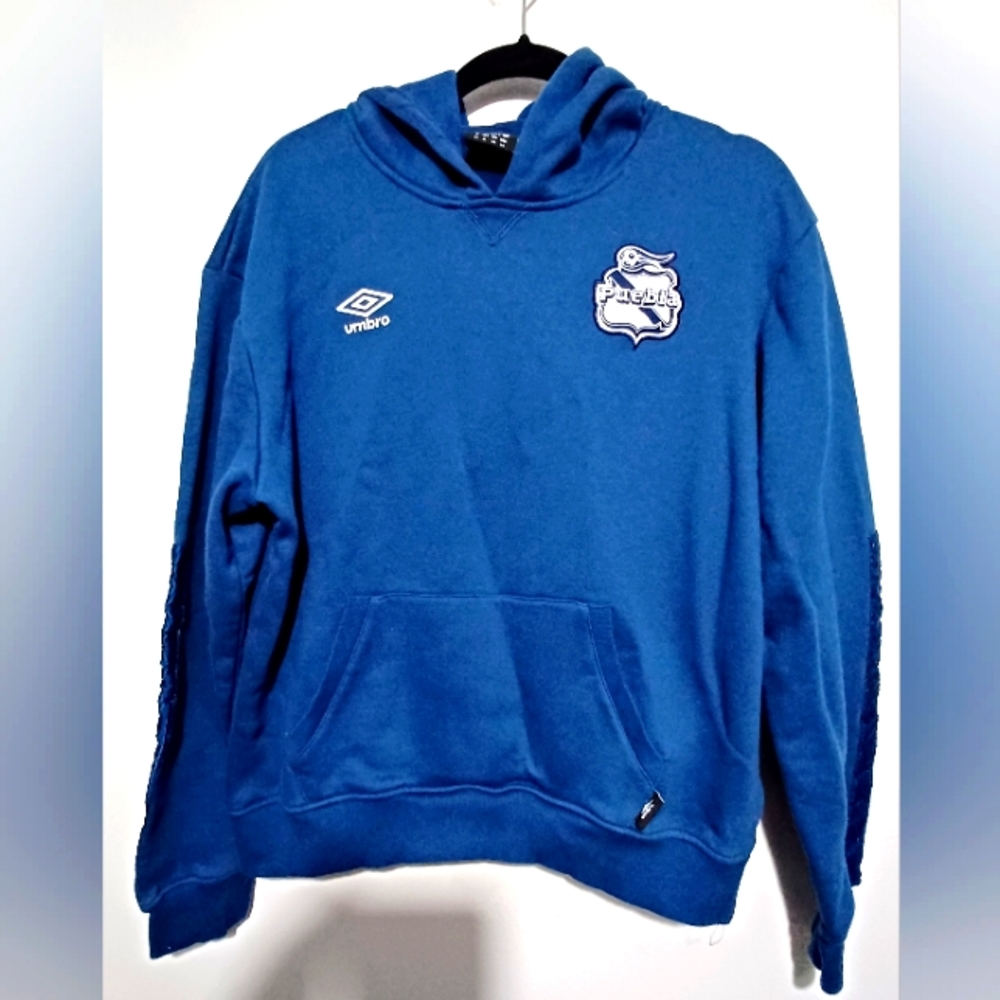 Umbro Men's XL Limited Puebla Blue Soccer Performance Hoodie - Great Condition